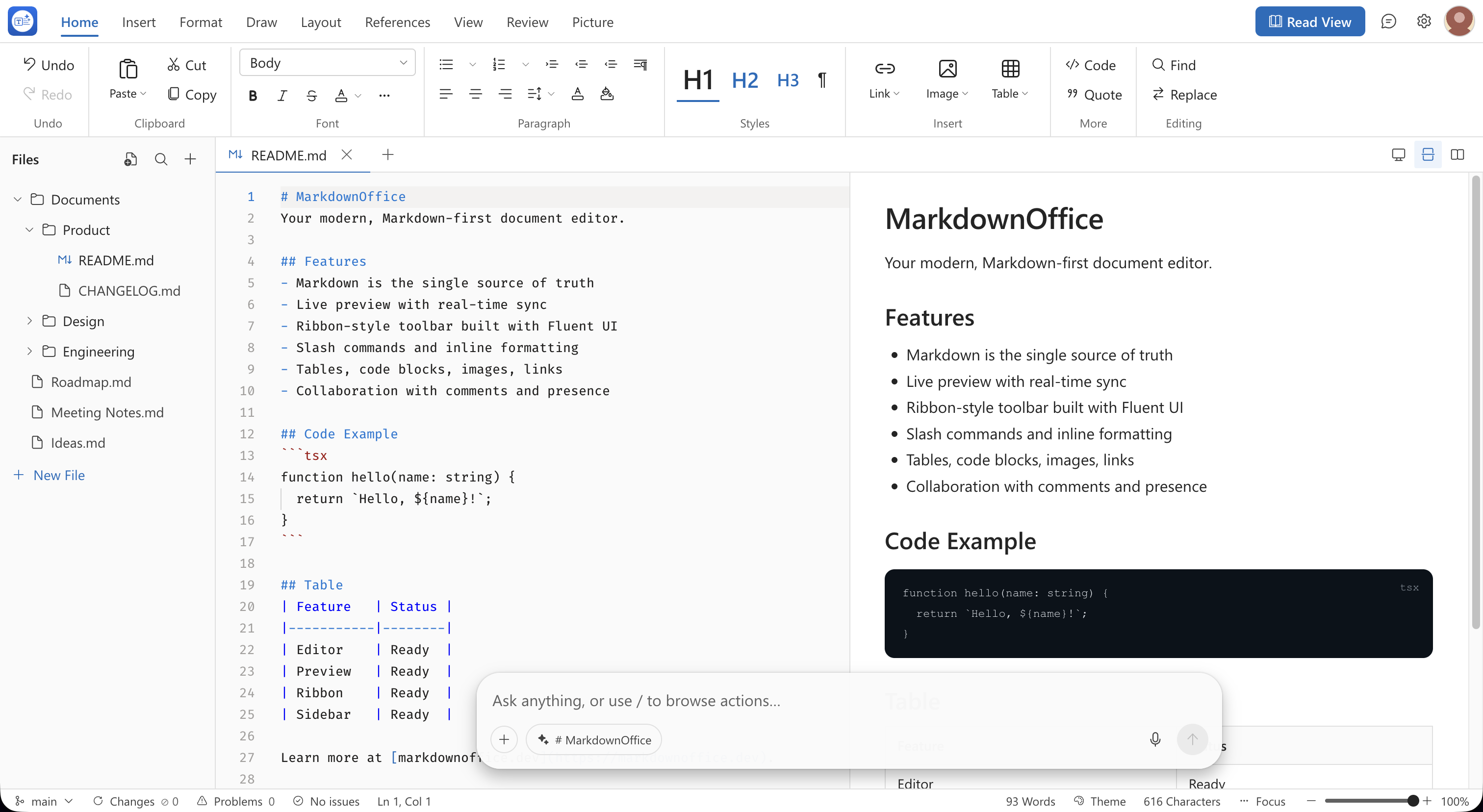 MarkdownOffice: LLM-first, markdown-native document agent cho ...